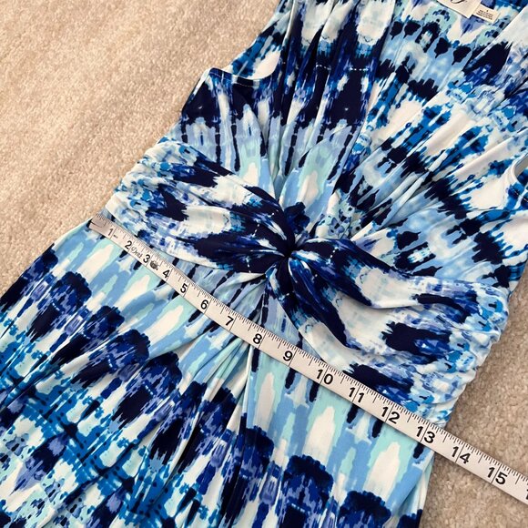 NWT Eliza J Blue and White Boho Summer Maxi Dress 6 - Picture 6 of 9